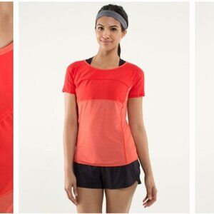 Lululemon Run: Fast Track Short Sleeve in Love Red - S